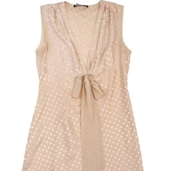 Beautiful BCBGMaxazria Parfait Sleeveless Silk Polka Dot Dress - Picture 2 of 15